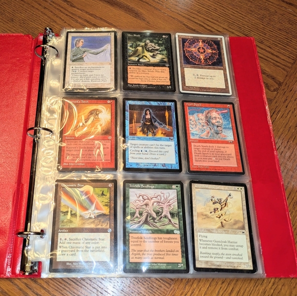 card binder magic the gathering CZYY Trading Binder, TCG Album for MTG, Sport & Collectible Cards Includes 20 acid Mana 8 - 9-Pocket PRO-Binder